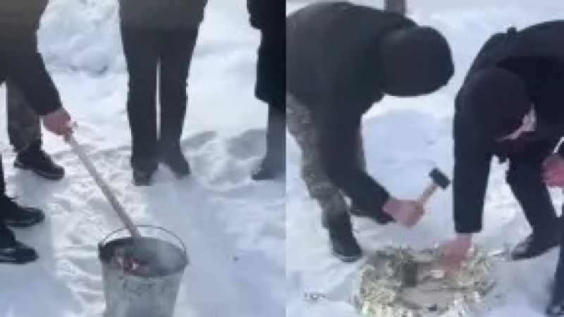 В Павлодаре учителя сожгли флаг и разбили герб во дворе школы: подробности