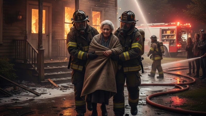 Пожарные прибыли за 2 минуты и спасли пожилую женщину (ВИДЕО)