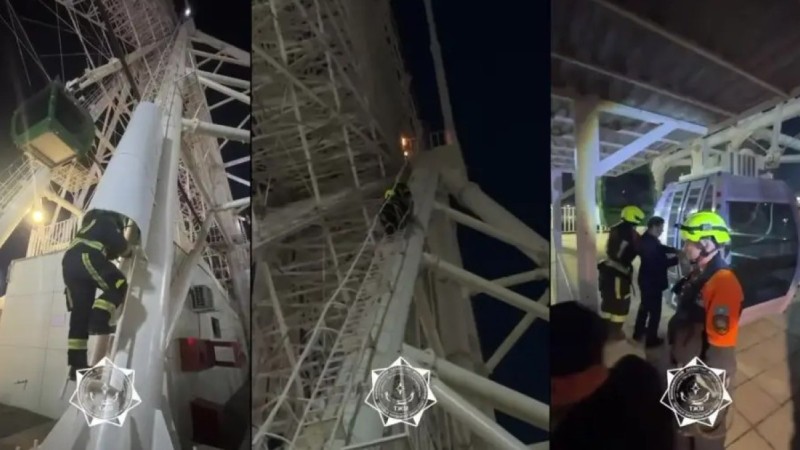 Колесо обозрения загорелось в Астане