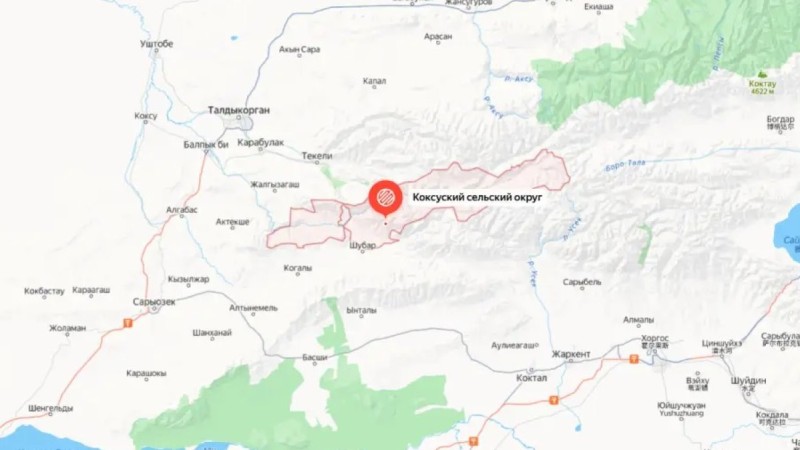 Землетрясение произошло в области Жетысу