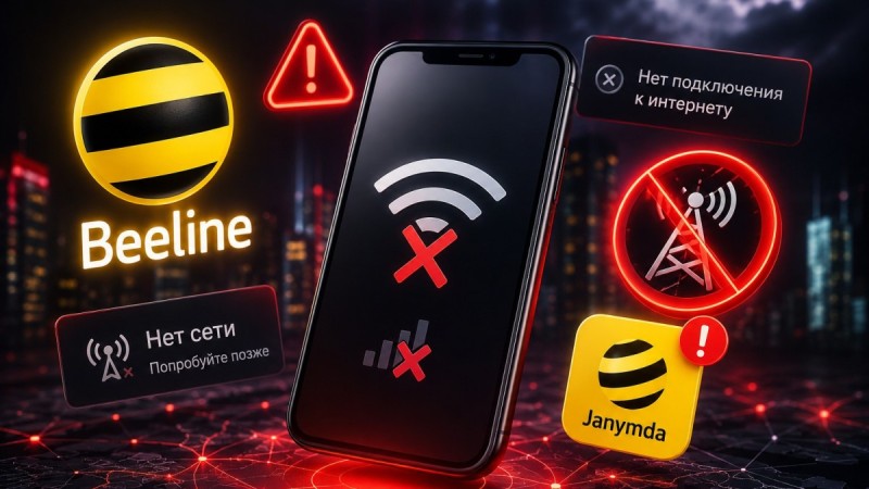 Казахстанцы массово пожаловались на сбои связи у Beeline