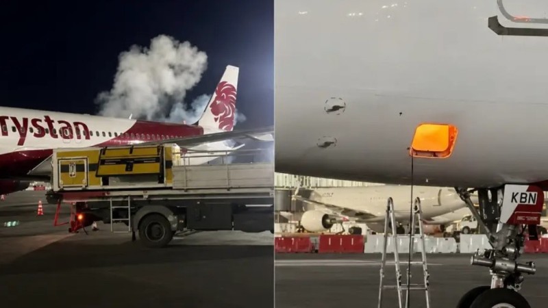 Самолет FlyArystan загорелся в аэропорту Алматы